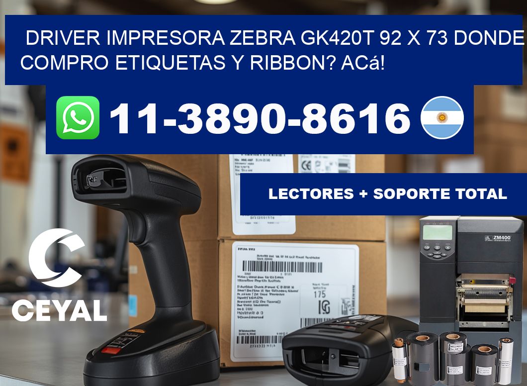 driver impresora zebra gk420t 92 x 73 Donde compro etiquetas y ribbon? Acá!
