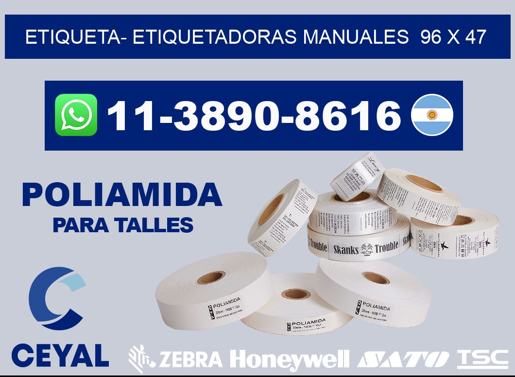 etiqueta- Etiquetadoras Manuales  96 x 47