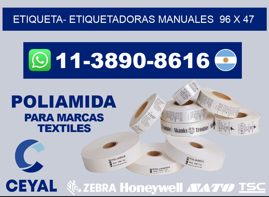 etiqueta- Etiquetadoras Manuales  96 x 47