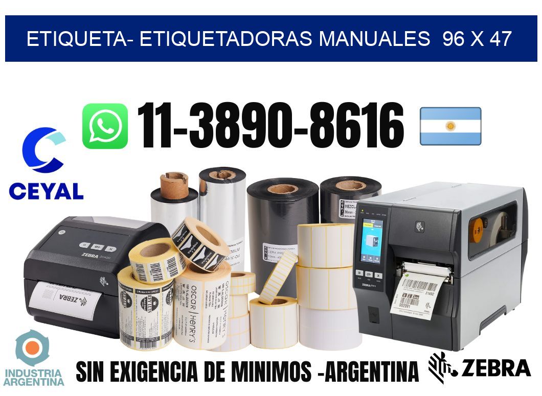 etiqueta- Etiquetadoras Manuales  96 x 47