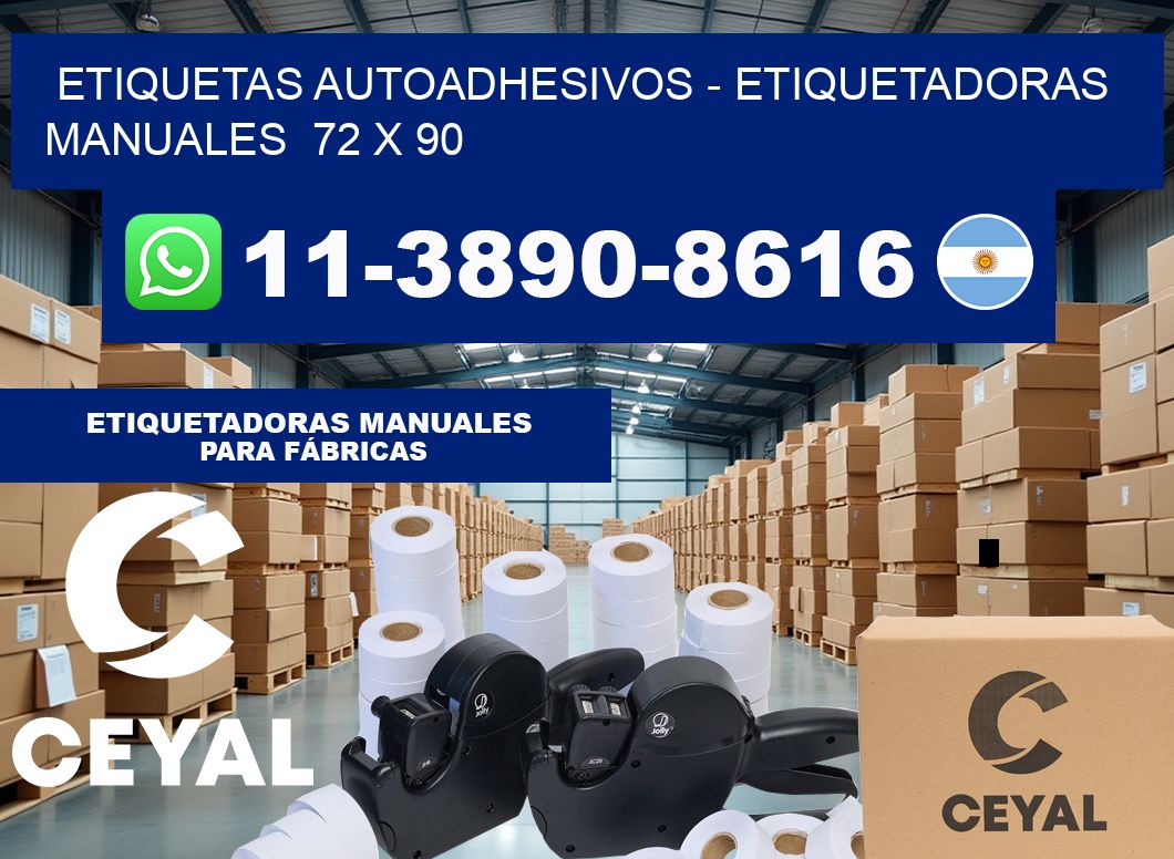etiquetas autoadhesivos – Etiquetadoras Manuales  72 x 90