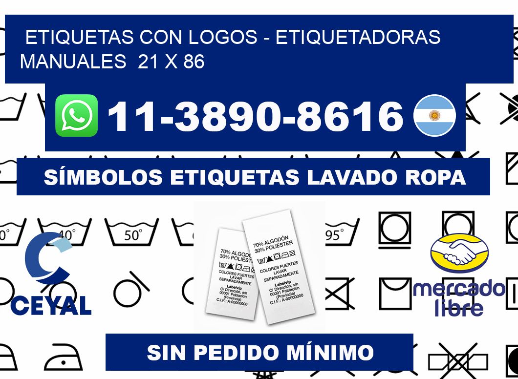 etiquetas con logos - Etiquetadoras Manuales  21 x 86