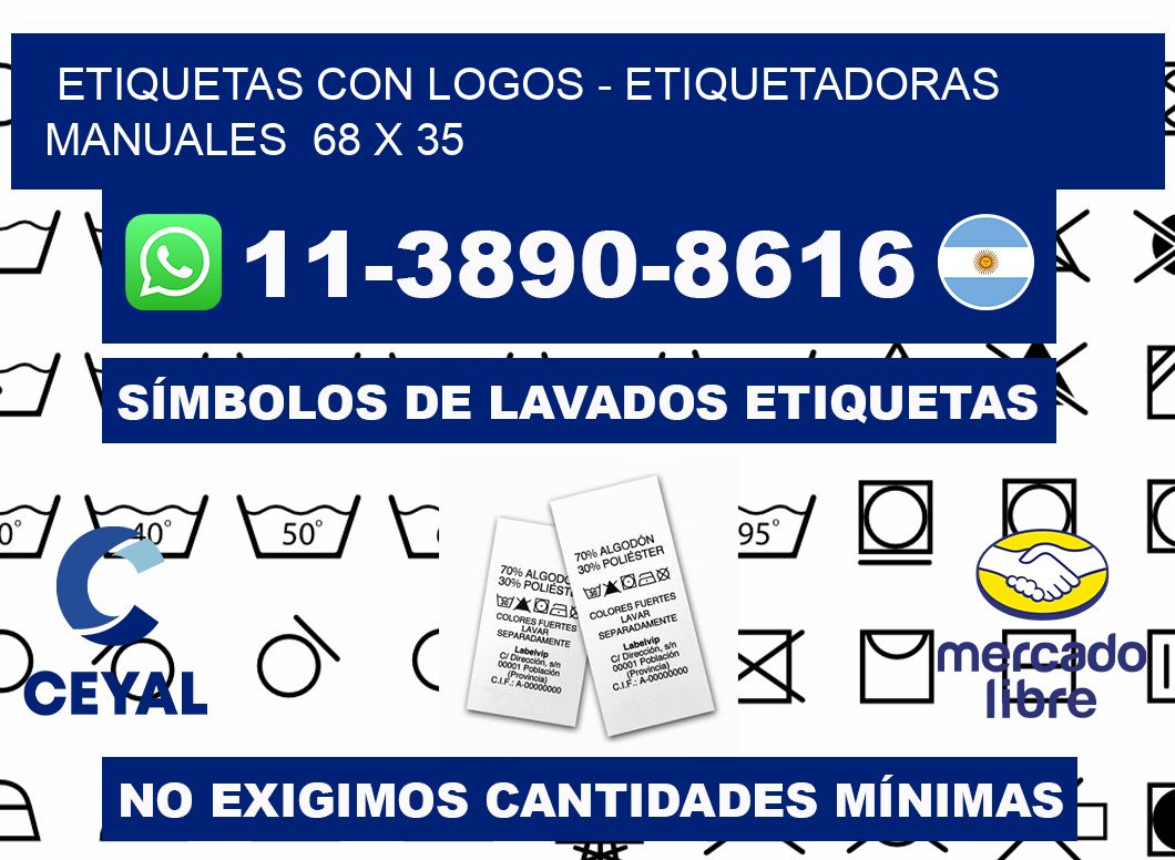 etiquetas con logos - Etiquetadoras Manuales  68 x 35