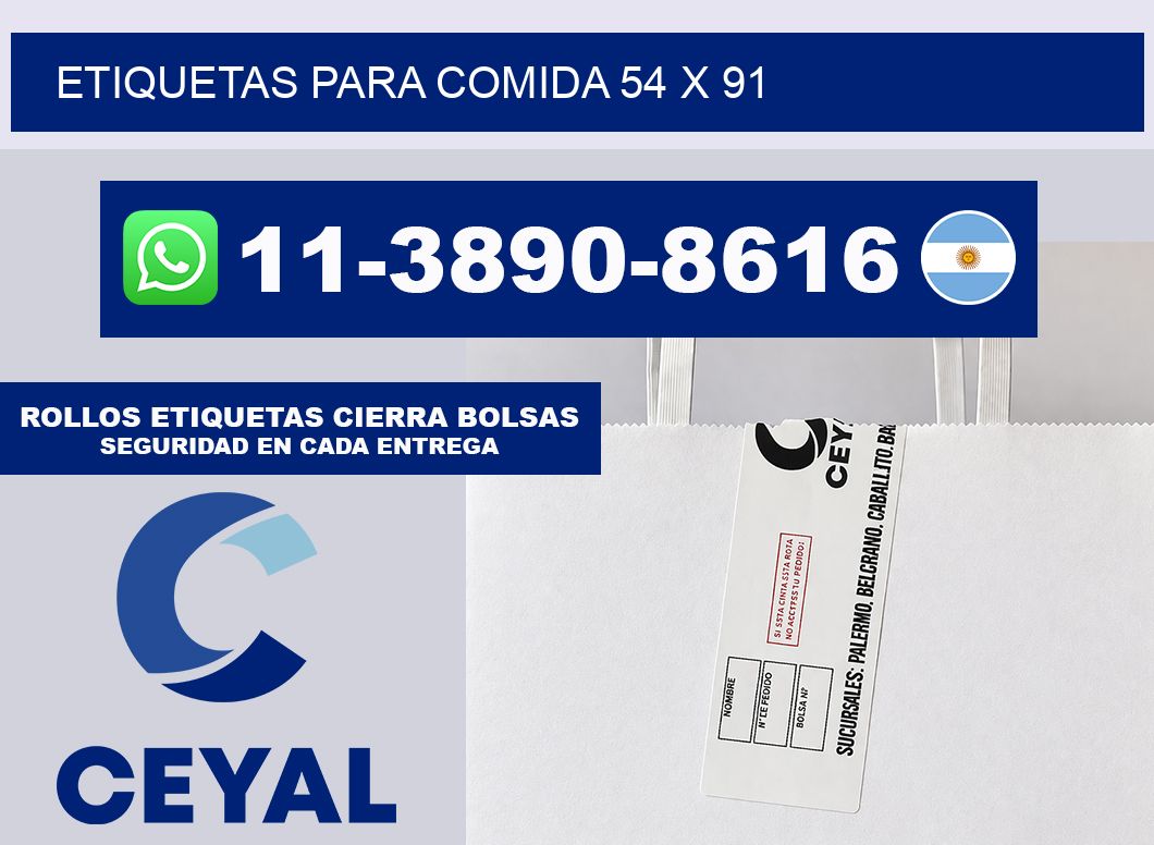 etiquetas para comida 54 x 91