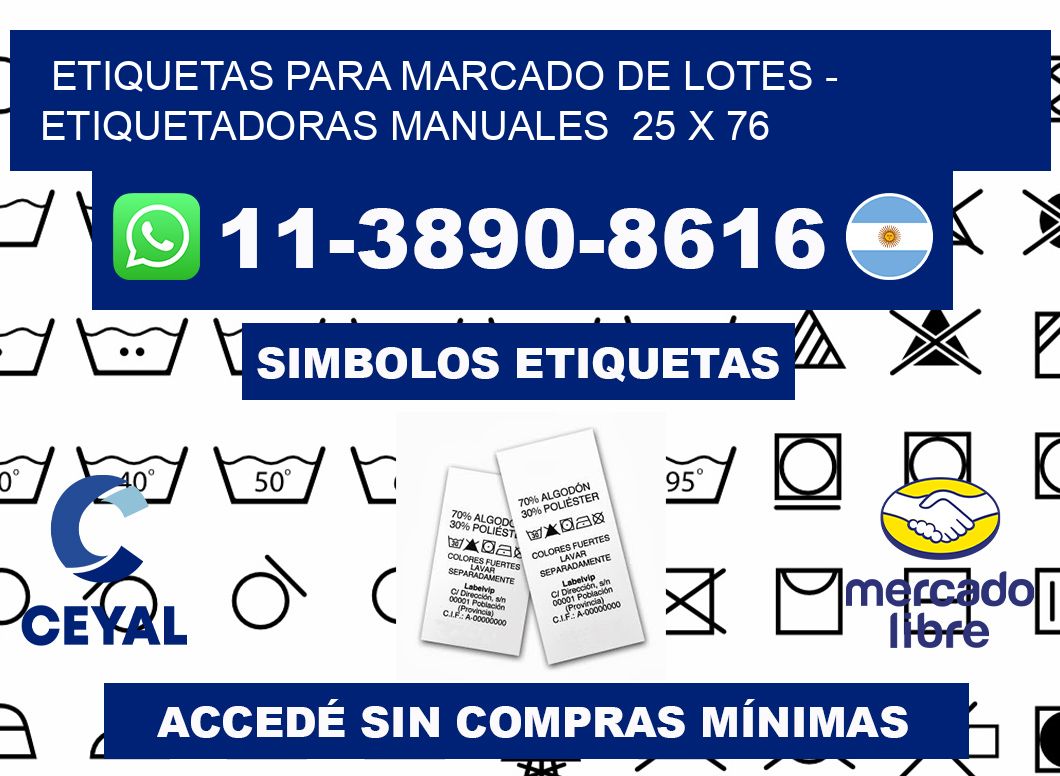 etiquetas para marcado de lotes - Etiquetadoras Manuales  25 x 76