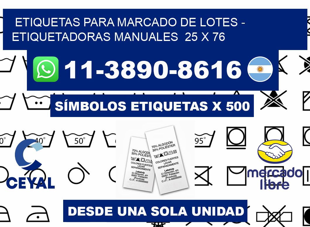 etiquetas para marcado de lotes - Etiquetadoras Manuales  25 x 76