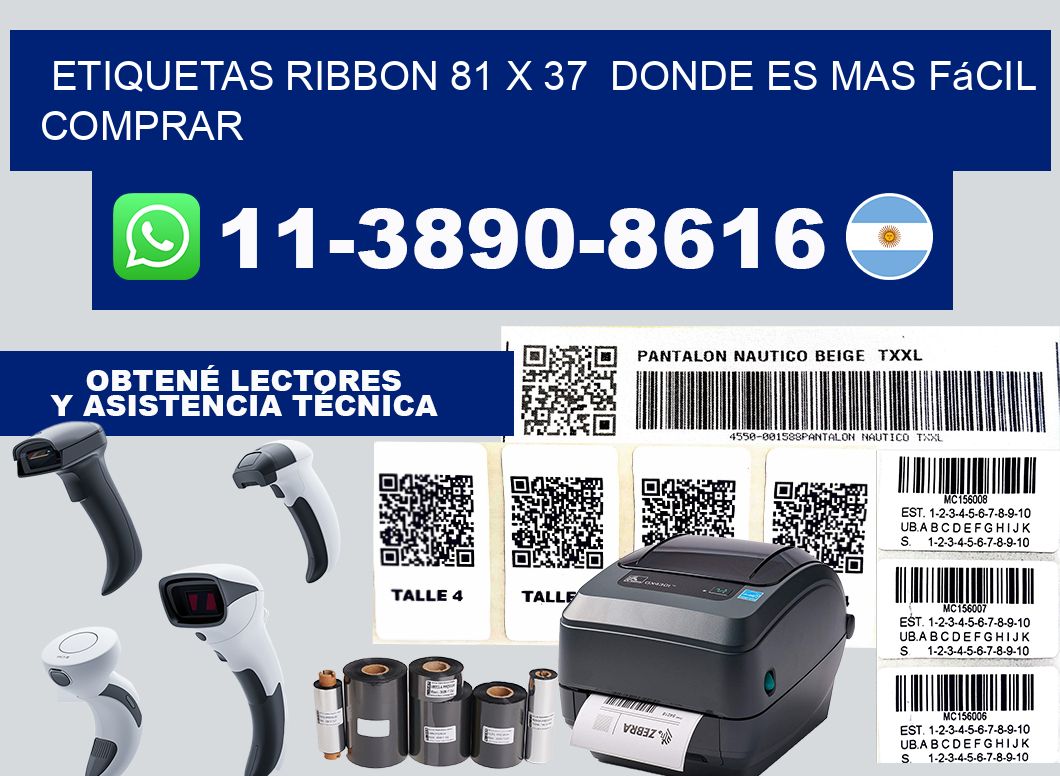 etiquetas ribbon 81 x 37  Donde es mas fácil comprar