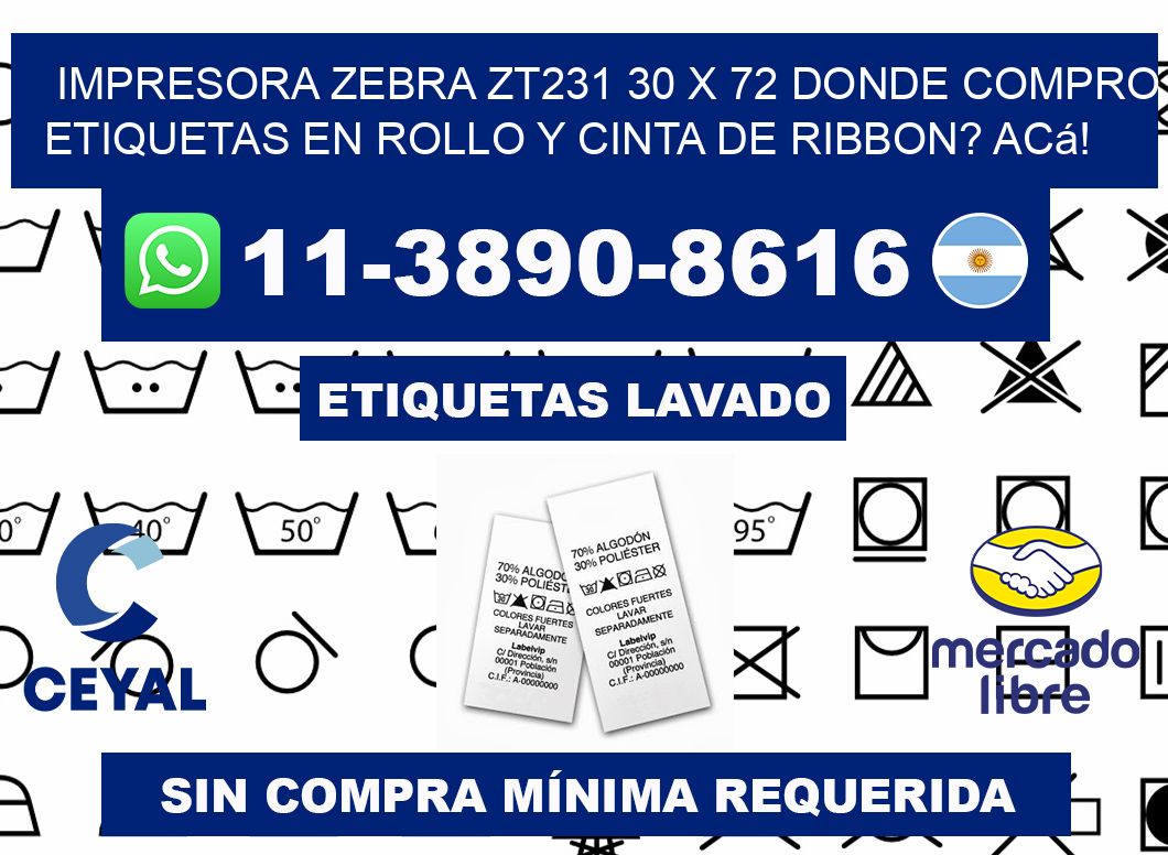 impresora zebra zt231 30 x 72 Donde compro etiquetas en rollo y cinta de ribbon? Acá!