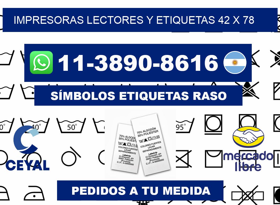 impresoras lectores y etiquetas 42 x 78