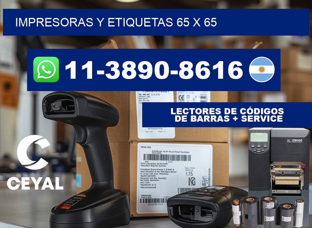 impresoras y etiquetas 65 x 65