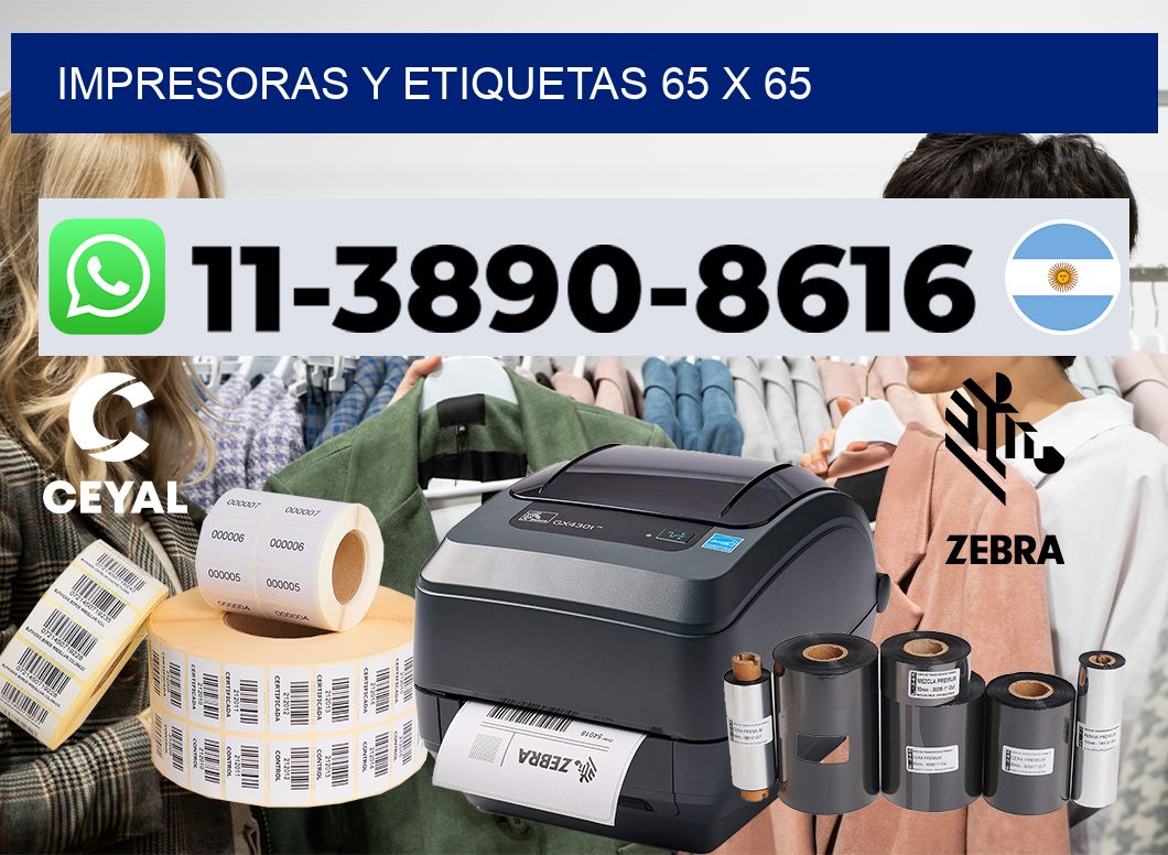 impresoras y etiquetas 65 x 65