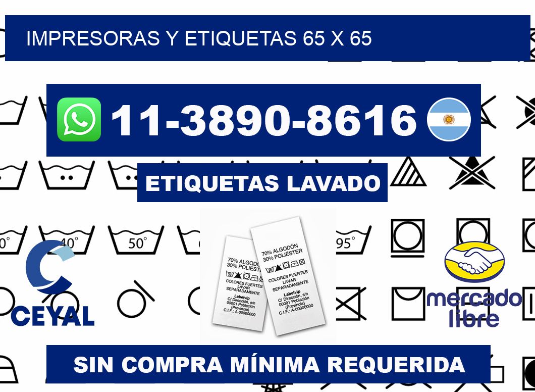 impresoras y etiquetas 65 x 65