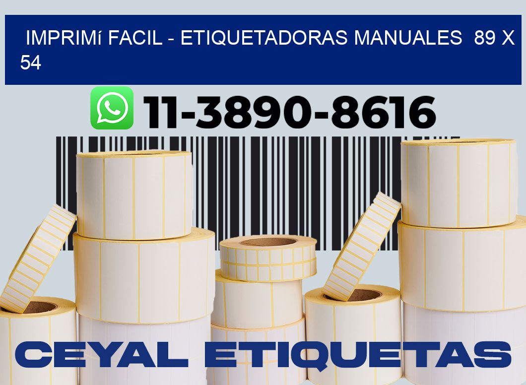 imprimí facil - Etiquetadoras Manuales  89 x 54
