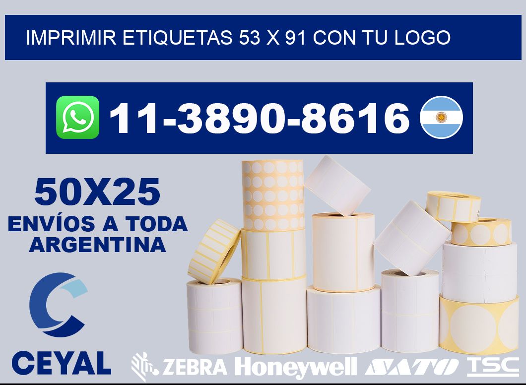 imprimir etiquetas 53 x 91 con tu logo