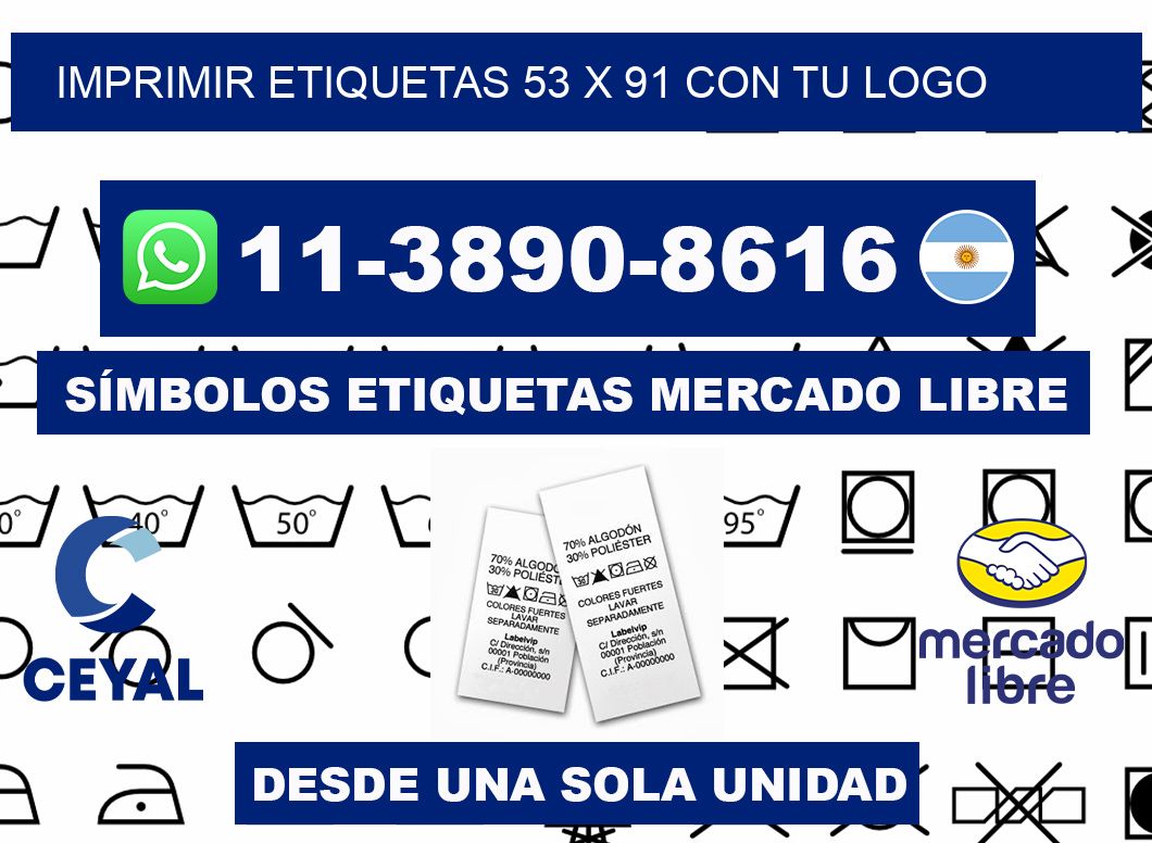 imprimir etiquetas 53 x 91 con tu logo