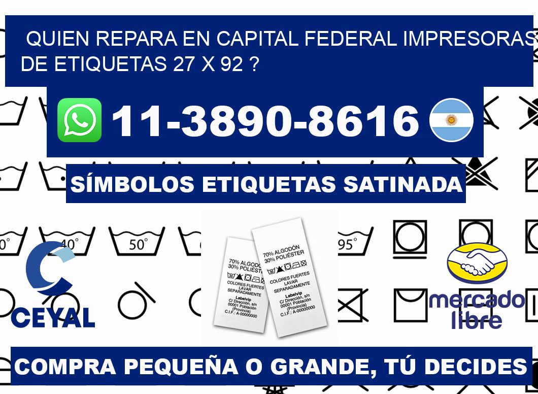 quien repara en capital federal impresoras de etiquetas 27 x 92 ?