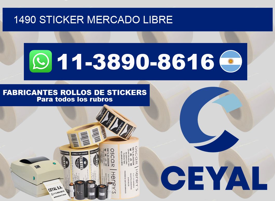 1490 sticker mercado libre