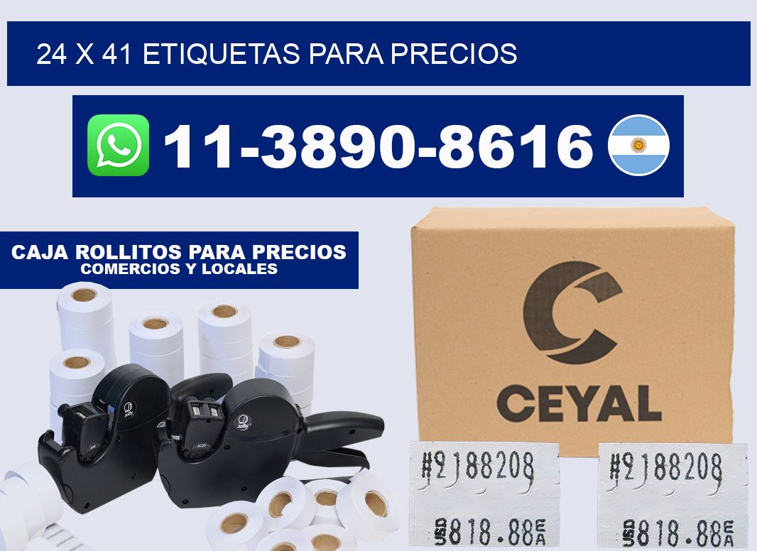 24 x 41 etiquetas para precios