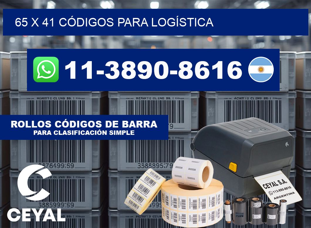 65 x 41 CÓDIGOS PARA LOGÍSTICA