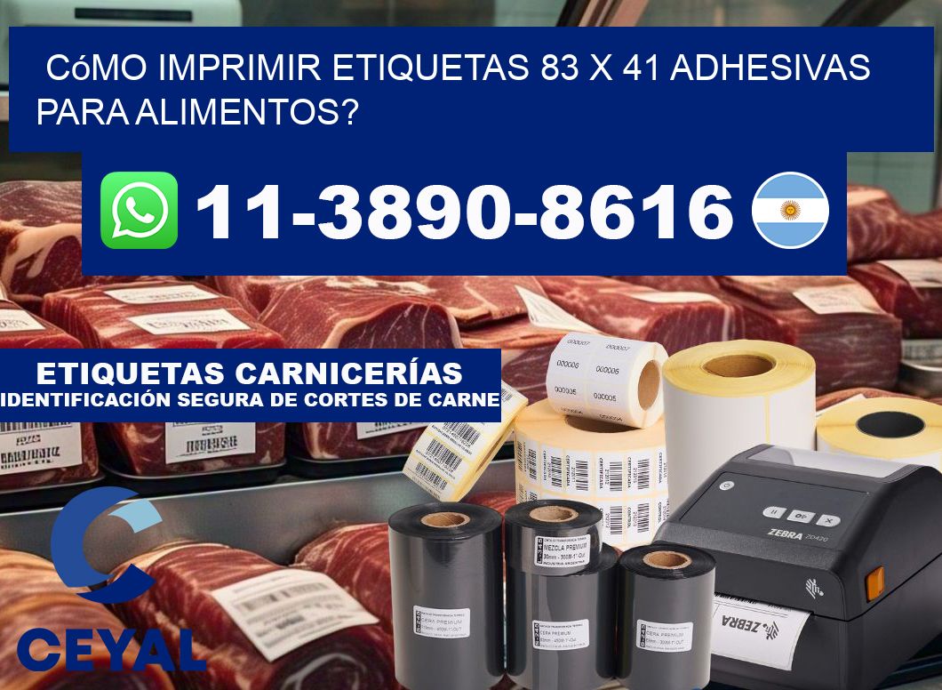 Cómo imprimir etiquetas 83 x 41 adhesivas para alimentos?