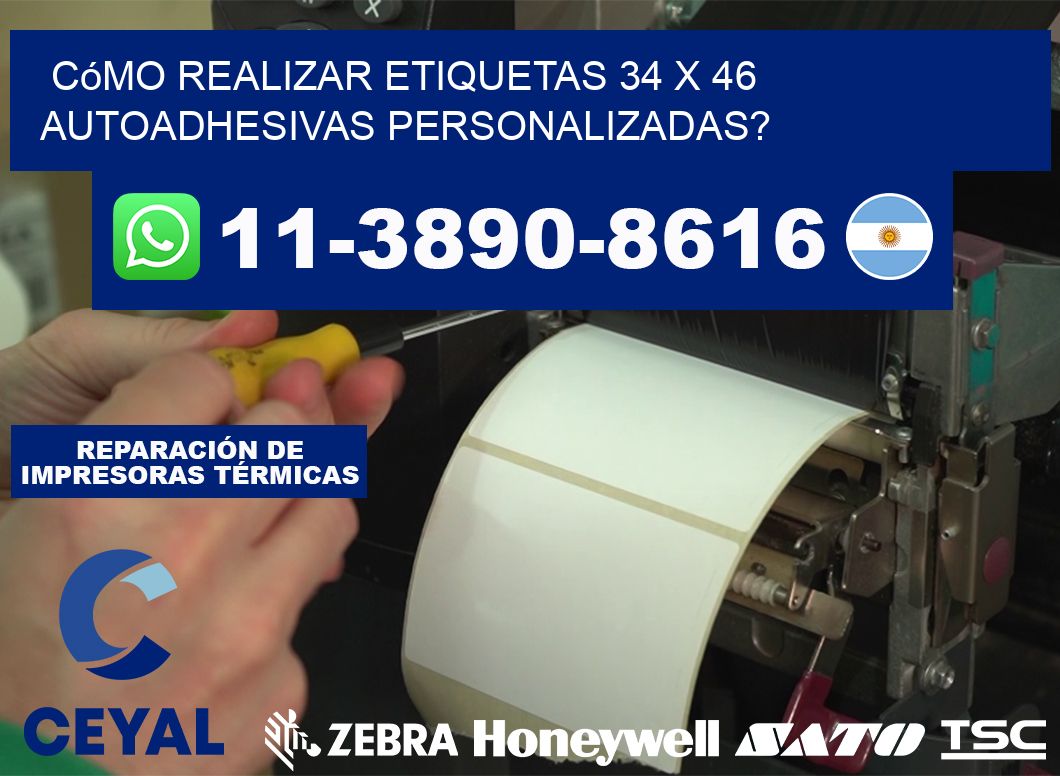 Cómo realizar etiquetas 34 x 46 autoadhesivas personalizadas?