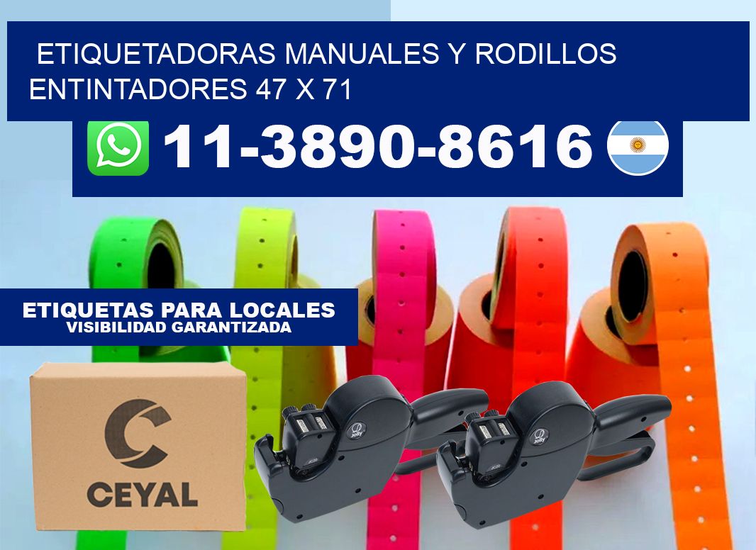 Etiquetadoras manuales y rodillos entintadores 47 x 71
