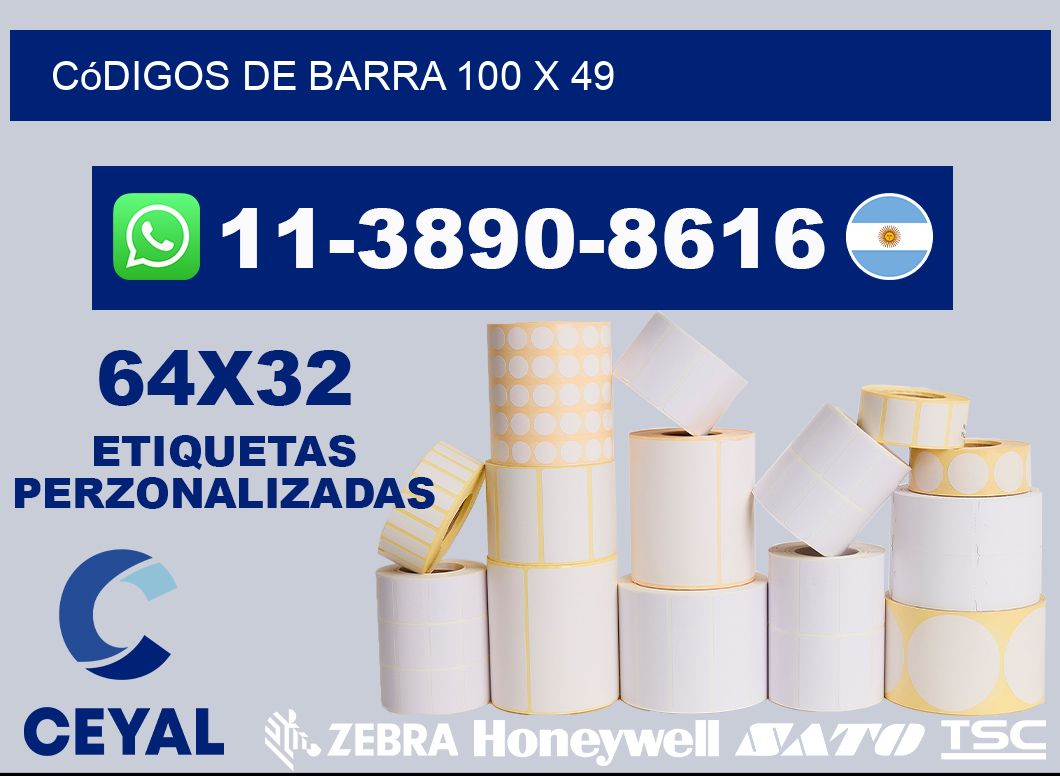 códigos de barra 100 x 49