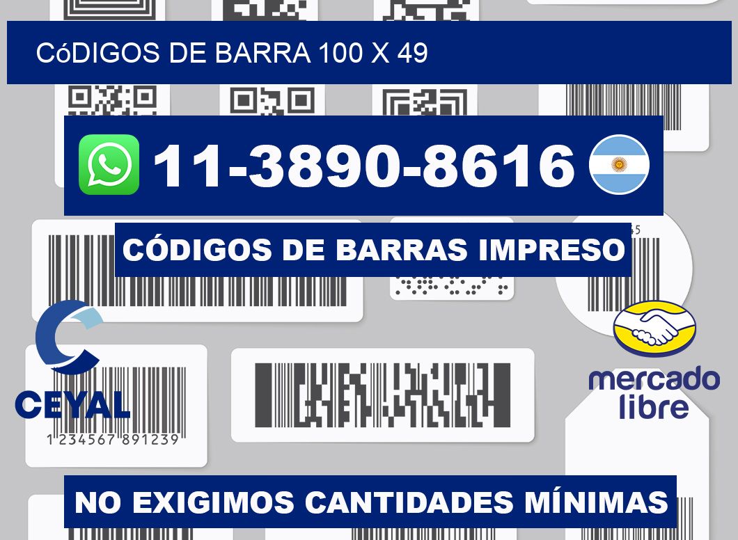 códigos de barra 100 x 49