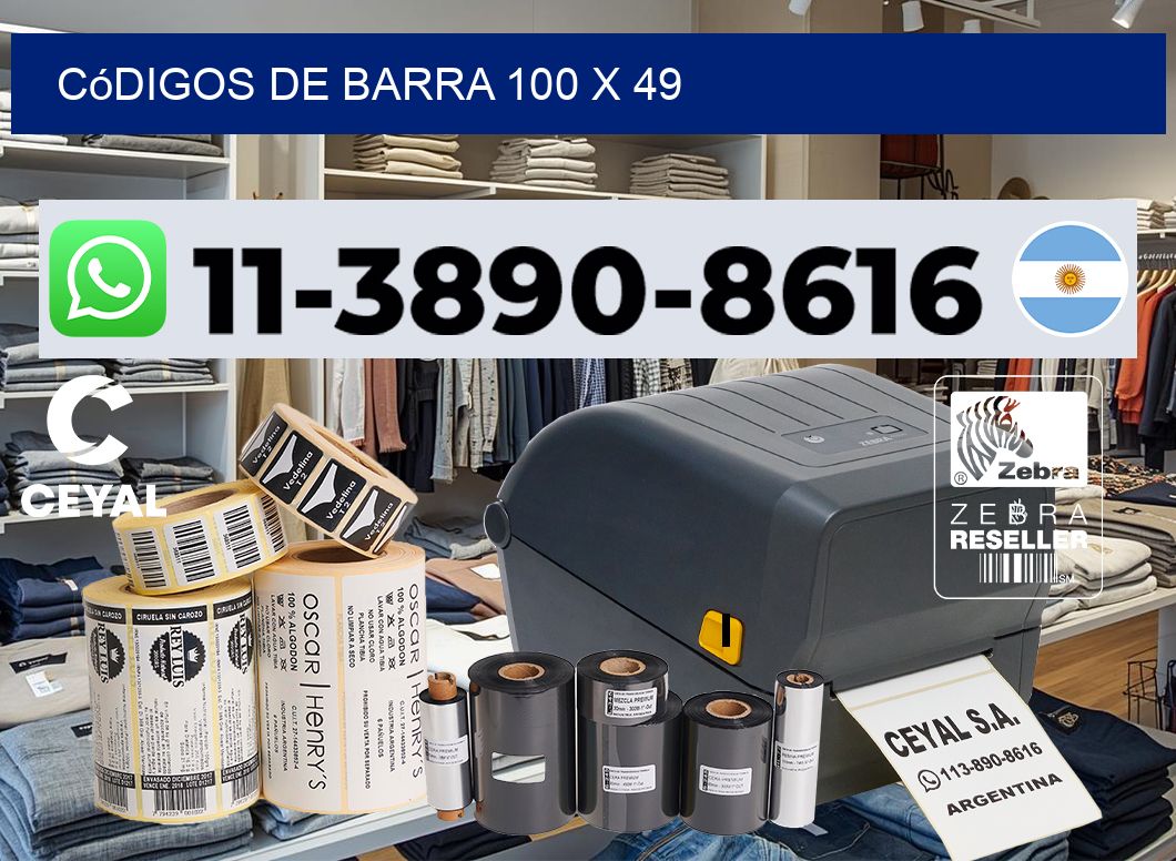 códigos de barra 100 x 49