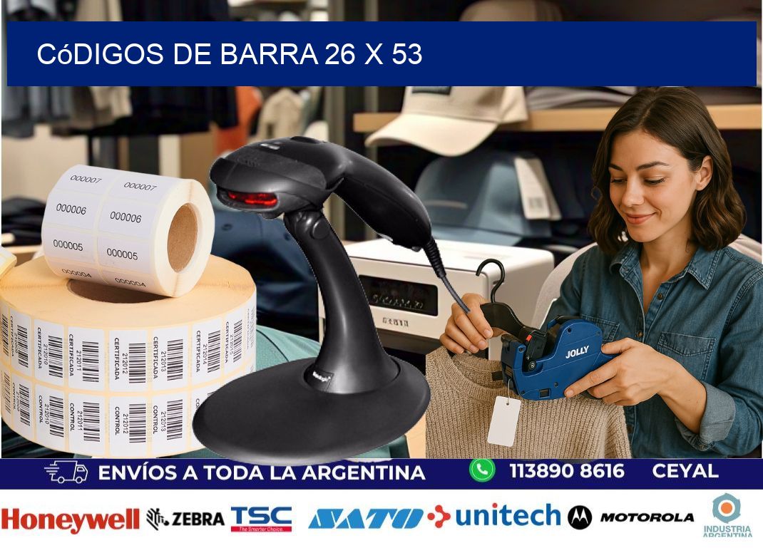 códigos de barra 26 x 53