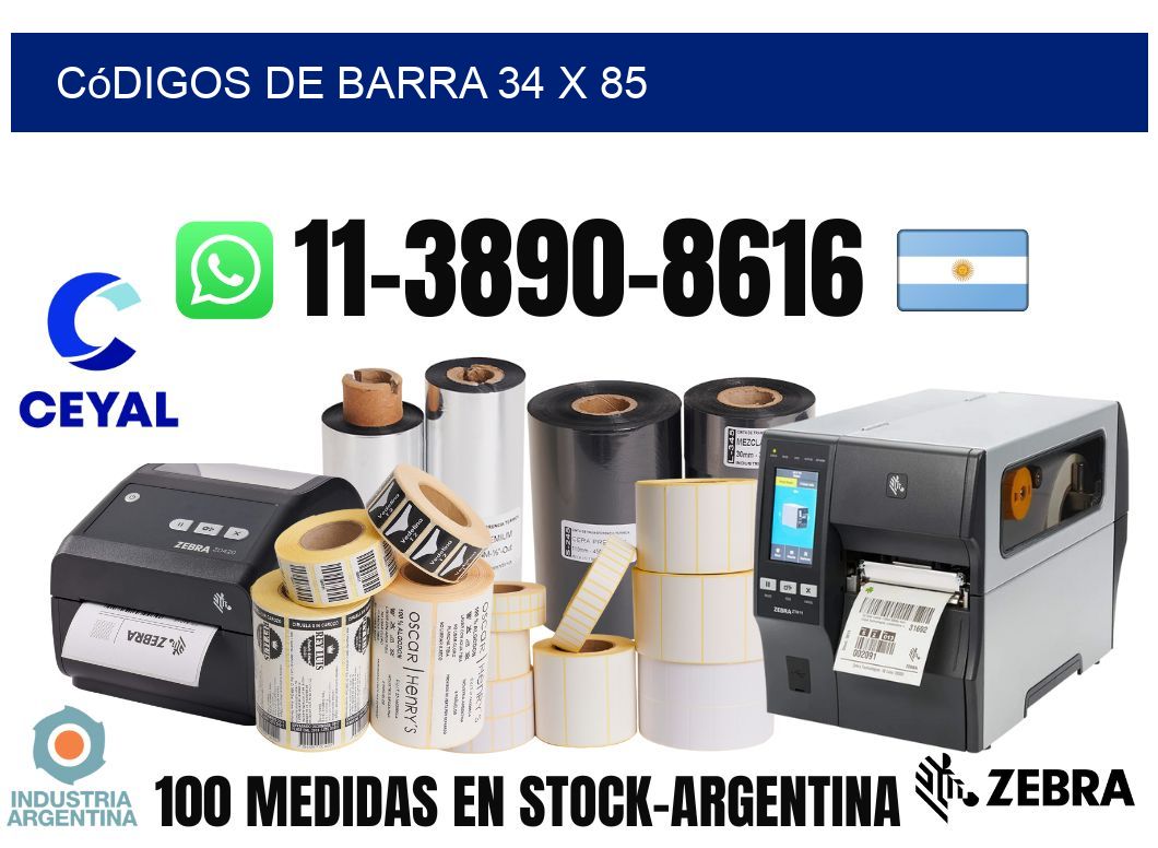 códigos de barra 34 x 85