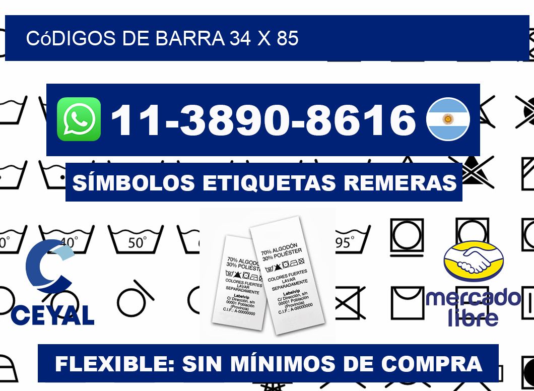 códigos de barra 34 x 85