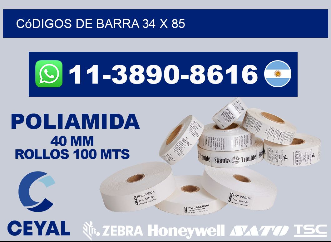 códigos de barra 34 x 85