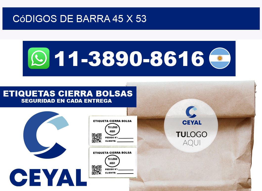 códigos de barra 45 x 53