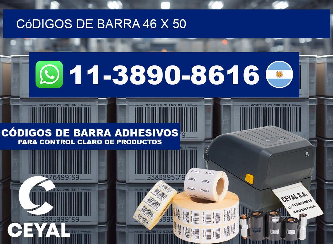 códigos de barra 46 x 50
