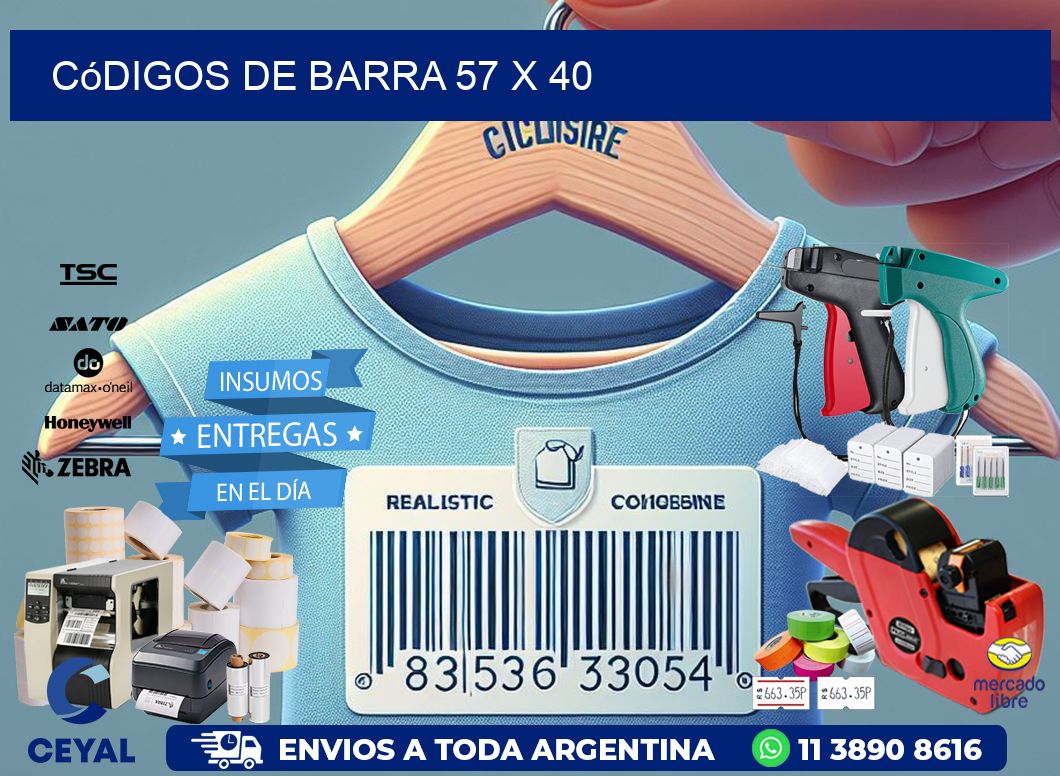 códigos de barra 57 x 40