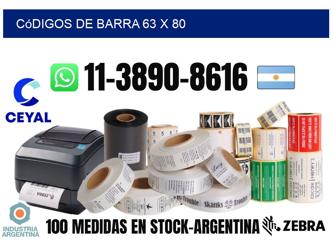 códigos de barra 63 x 80