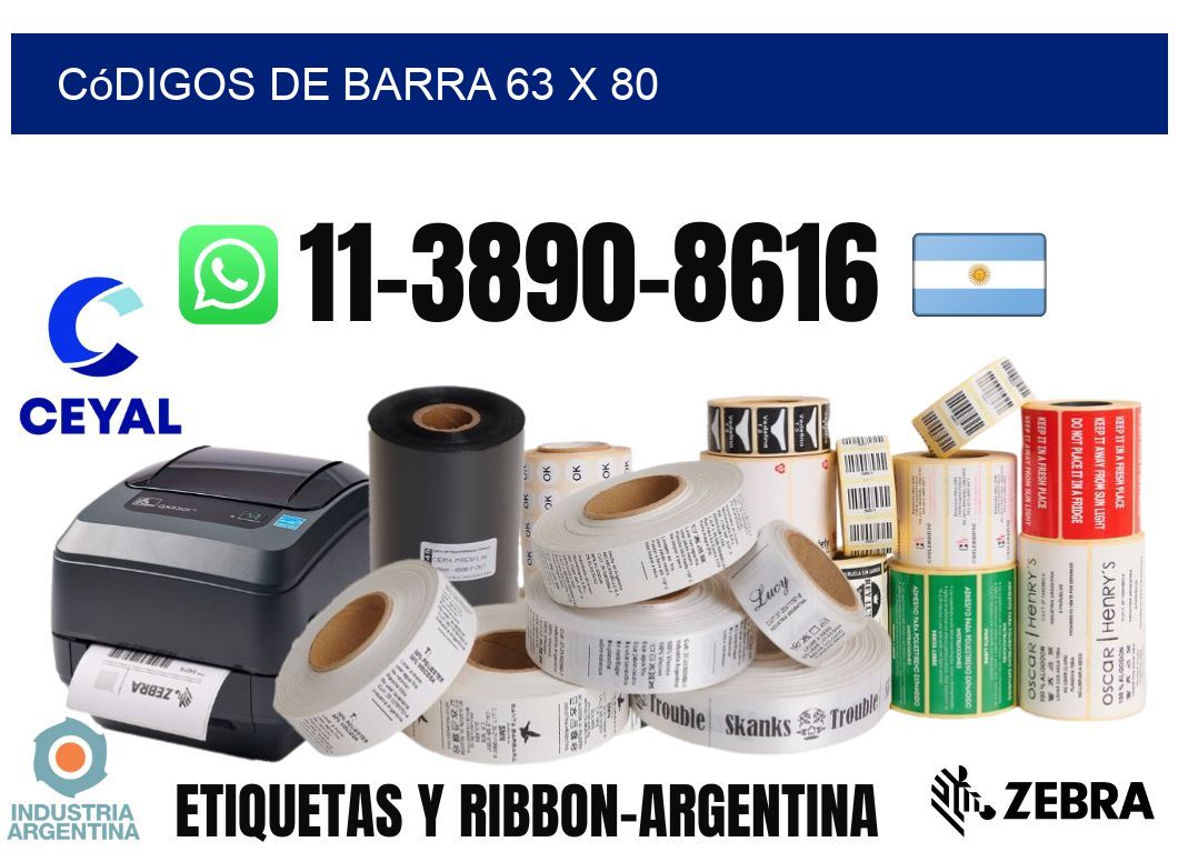 códigos de barra 63 x 80