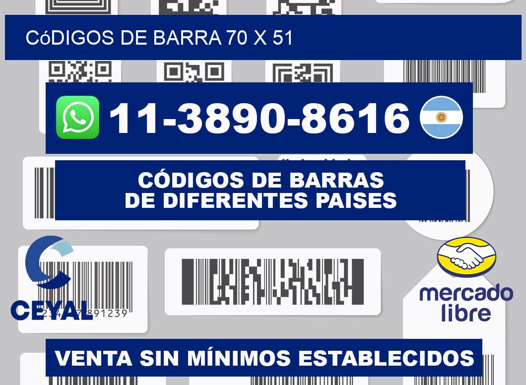 códigos de barra 70 x 51