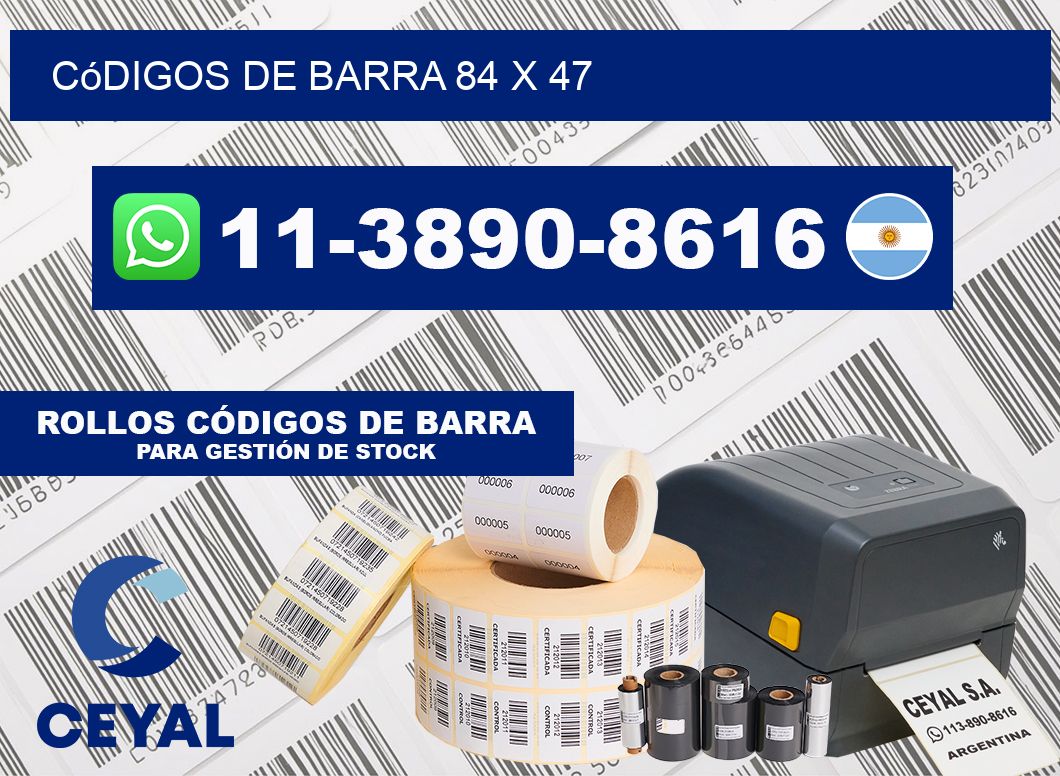 códigos de barra 84 x 47