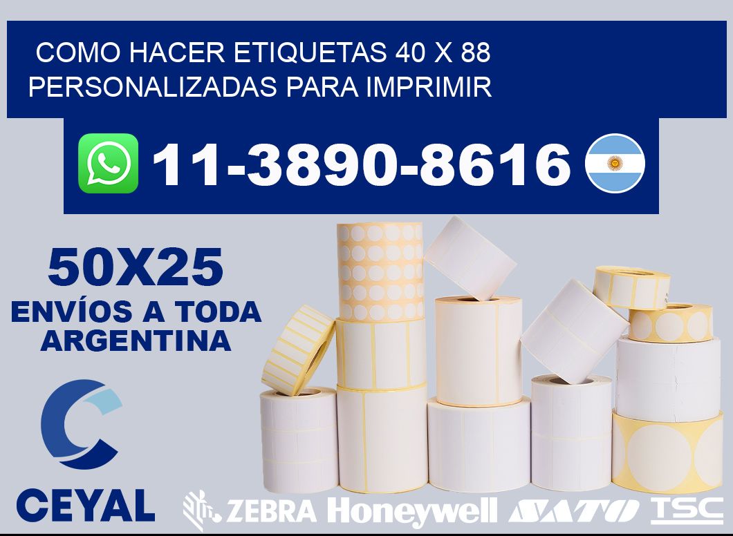 como hacer etiquetas 40 x 88 personalizadas para imprimir