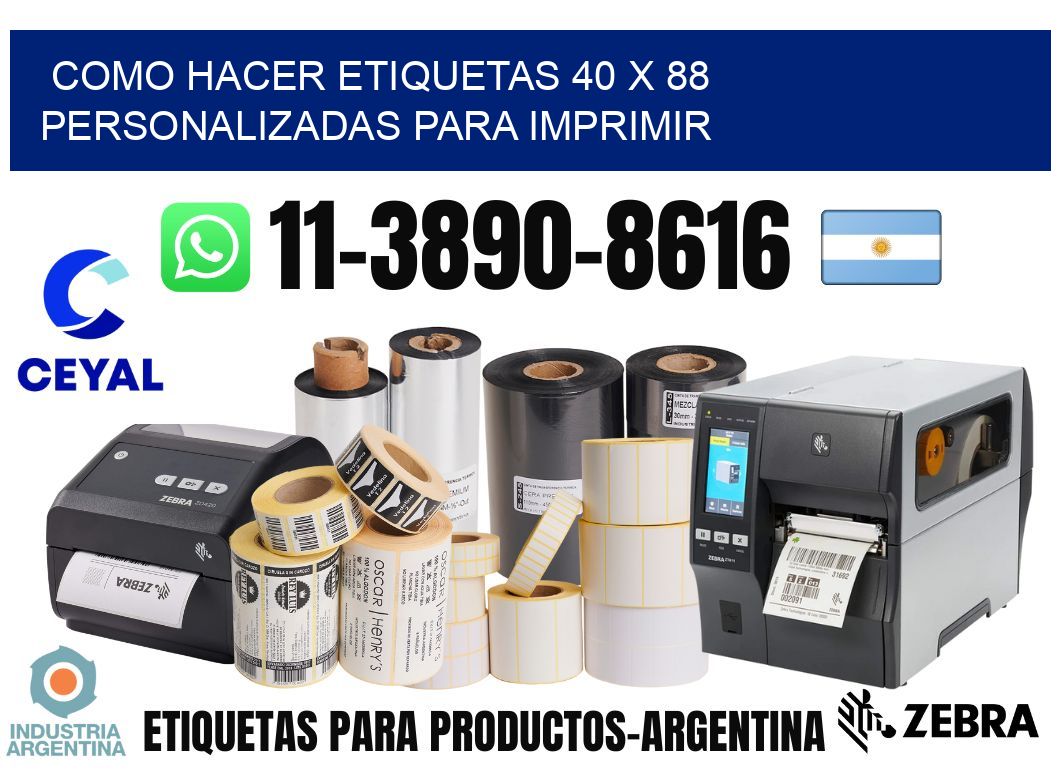 como hacer etiquetas 40 x 88 personalizadas para imprimir