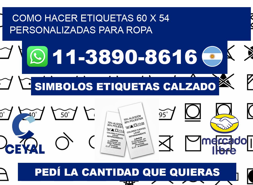 como hacer etiquetas 60 x 54 personalizadas para ropa
