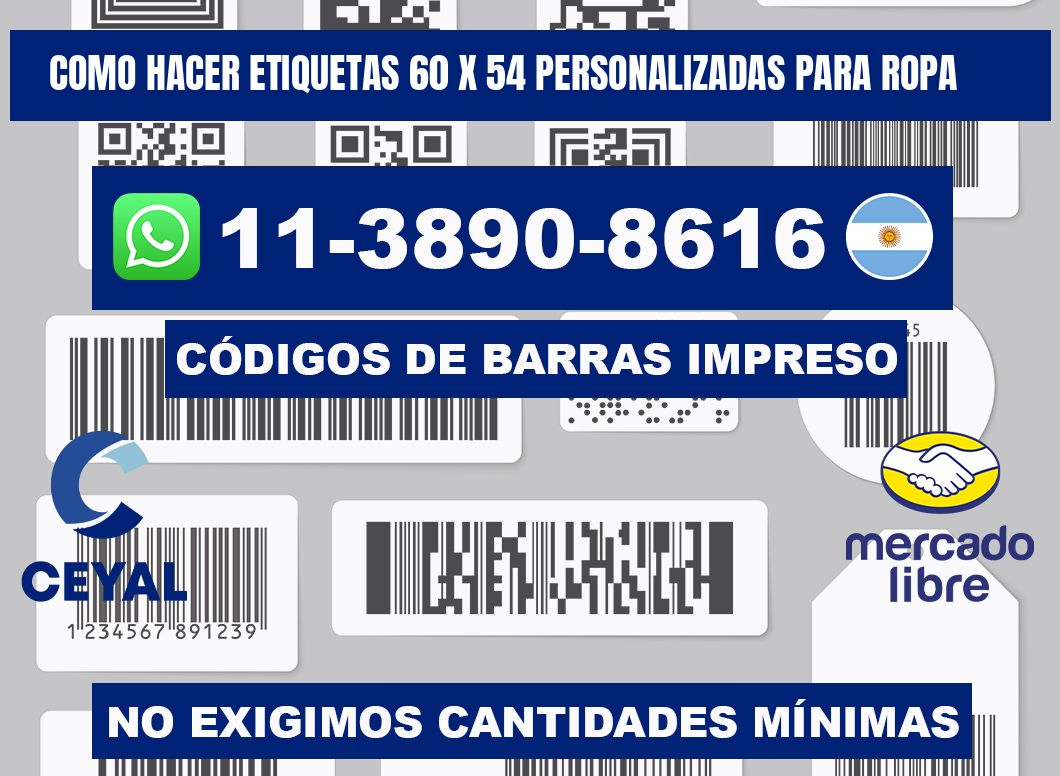 como hacer etiquetas 60 x 54 personalizadas para ropa