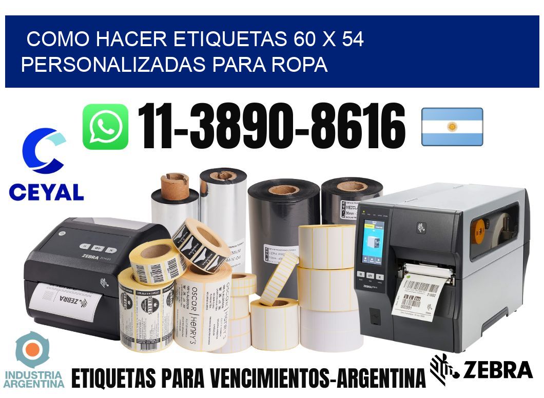 como hacer etiquetas 60 x 54 personalizadas para ropa