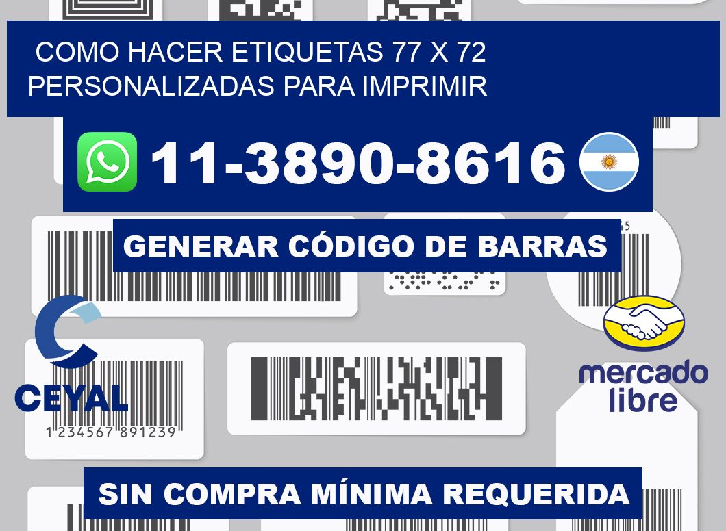 como hacer etiquetas 77 x 72 personalizadas para imprimir