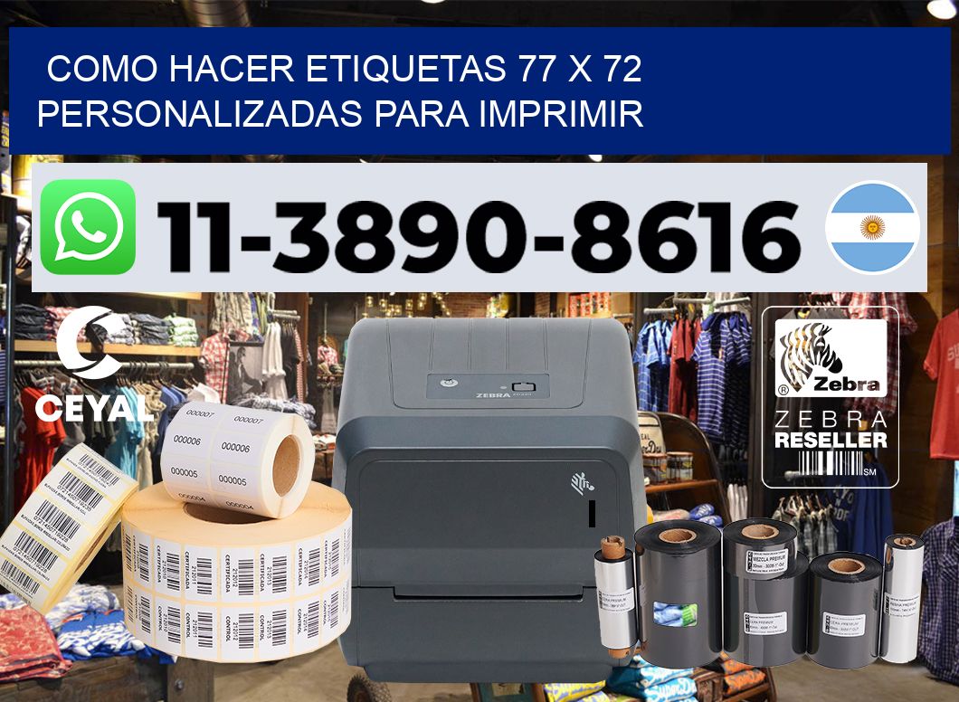 como hacer etiquetas 77 x 72 personalizadas para imprimir