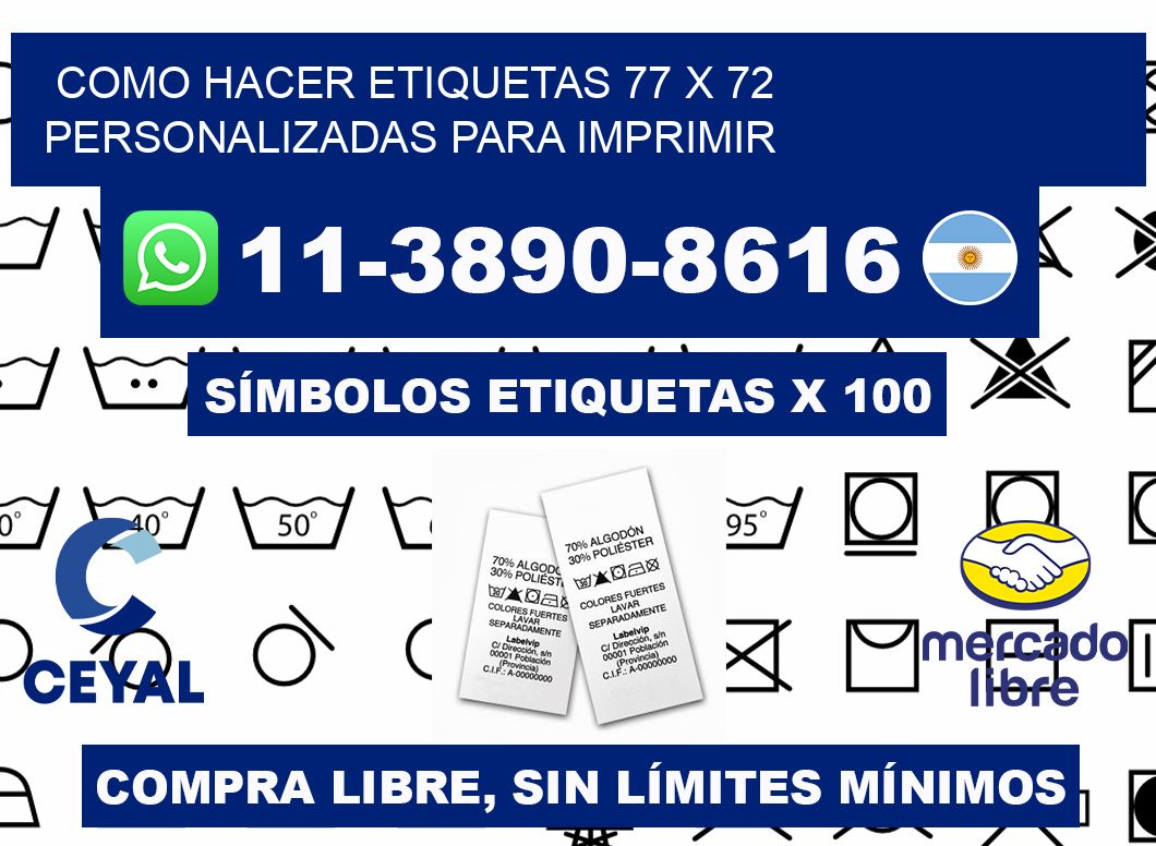como hacer etiquetas 77 x 72 personalizadas para imprimir