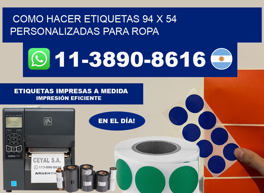 como hacer etiquetas 94 x 54 personalizadas para ropa