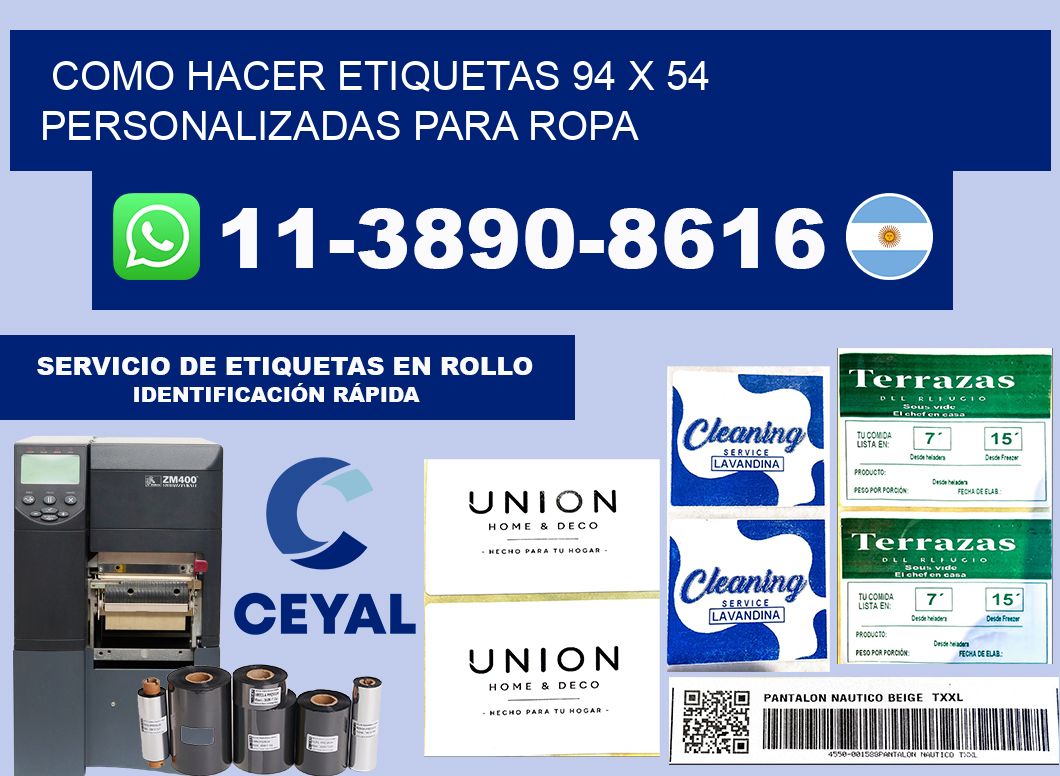 como hacer etiquetas 94 x 54 personalizadas para ropa